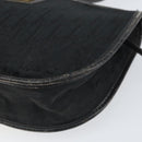 Christian Dior Trotter Canvas Shoulder Bag Black Gold Auth ep13136-14