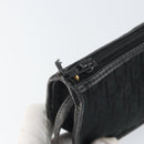 Christian Dior Trotter Canvas Shoulder Bag Black Gold Auth ep13136-10