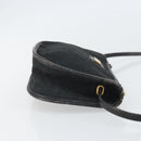 Christian Dior Trotter Canvas Shoulder Bag Black Gold Auth ep13136-3