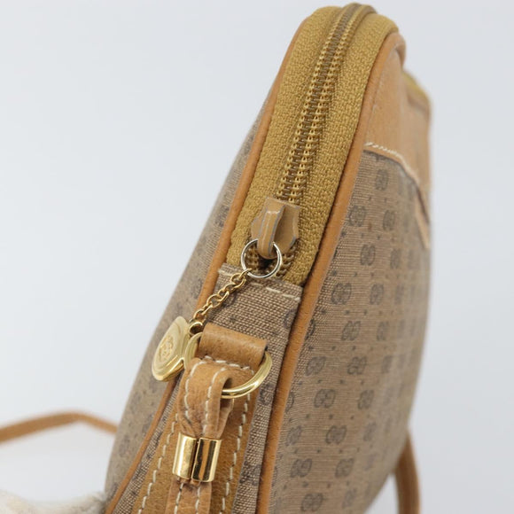 GUCCI Micro GG Supreme Shoulder Bag PVC Beige Gold Auth ep13139