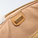 GUCCI Micro GG Supreme Shoulder Bag PVC Beige Gold Auth ep13139-16