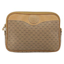 GUCCI Micro GG Supreme Shoulder Bag PVC Beige Gold Auth ep13139-2