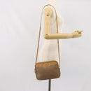 GUCCI Micro GG Supreme Shoulder Bag PVC Beige Gold Auth ep13139-21