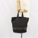 FENDI Hand Bag Nylon Black Silver Auth ep13140-19
