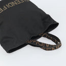 FENDI Hand Bag Nylon Black Silver Auth ep13140-6