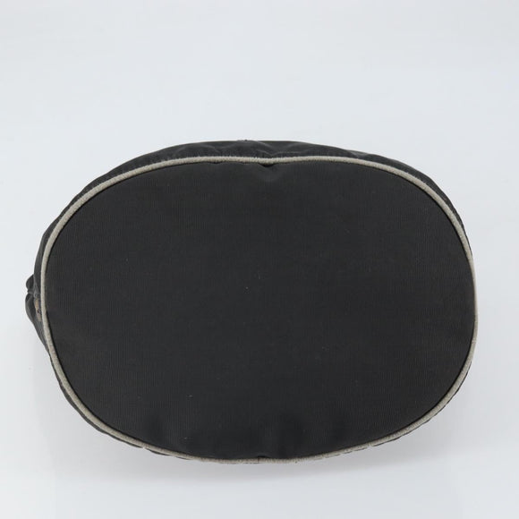 FENDI Hand Bag Nylon Black Silver Auth ep13140