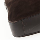 GUCCI Bamboo Hand Bag Suede 2way Brown Gold 001 1705 1577 Auth ep13141-16