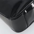 GUCCI Bamboo Hand Bag Patent leather Black Silver 001 2113 Auth ep13142-14