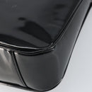 GUCCI Bamboo Hand Bag Patent leather Black Silver 001 2113 Auth ep13142-15
