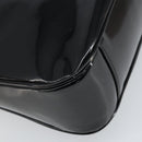 GUCCI Bamboo Hand Bag Patent leather Black Silver 001 2113 Auth ep13142-16