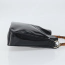 GUCCI Bamboo Hand Bag Patent leather Black Silver 001 2113 Auth ep13142-3