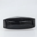 GUCCI Bamboo Hand Bag Patent leather Black Silver 001 2113 Auth ep13142-5