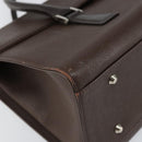 BURBERRY Hand Bag Leather Brown Silver Auth ep13146-14