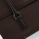 BURBERRY Hand Bag Leather Brown Silver Auth ep13146-10