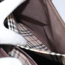 BURBERRY Hand Bag Leather Brown Silver Auth ep13146-23