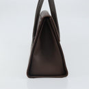 BURBERRY Hand Bag Leather Brown Silver Auth ep13146-3