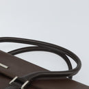 BURBERRY Hand Bag Leather Brown Silver Auth ep13146-8