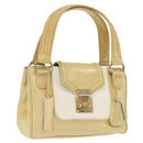 LOUIS VUITTON Cruise line Sac Bicolor Hand Bag Enamel Yellow M92547 Auth ep13148-1