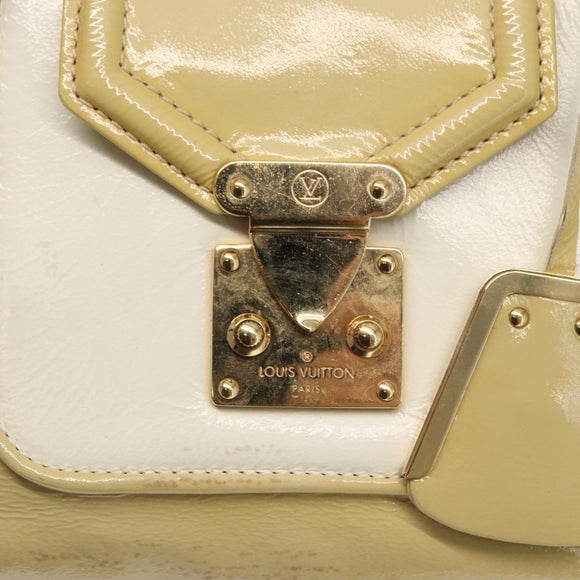 LOUIS VUITTON Cruise line Sac Bicolor Hand Bag Enamel Yellow M92547 Auth ep13148