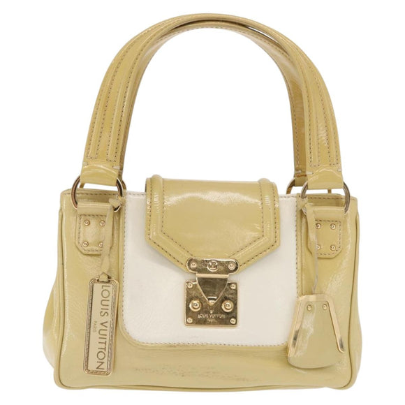 LOUIS VUITTON Cruise line Sac Bicolor Hand Bag Enamel Yellow M92547 Auth ep13148