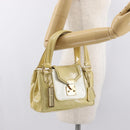 LOUIS VUITTON Cruise line Sac Bicolor Hand Bag Enamel Yellow M92547 Auth ep13148-28