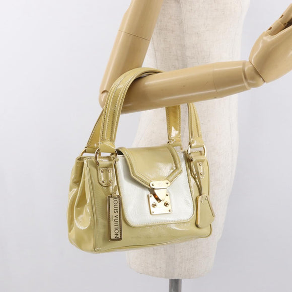 LOUIS VUITTON Cruise line Sac Bicolor Hand Bag Enamel Yellow M92547 Auth ep13148