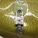 Christian Dior Hand Bag Patent leather Green Silver Auth ep13160-14