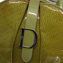 Christian Dior Hand Bag Patent leather Green Silver Auth ep13160-15