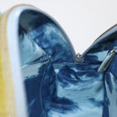 Christian Dior Hand Bag Patent leather Green Silver Auth ep13160-21