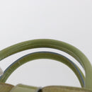 Christian Dior Hand Bag Patent leather Green Silver Auth ep13160-8