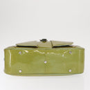Christian Dior Hand Bag Patent leather Green Silver Auth ep13160-9