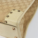 GUCCI GG Canvas Tote Bag Beige Gold 124261 Auth ep13162-10