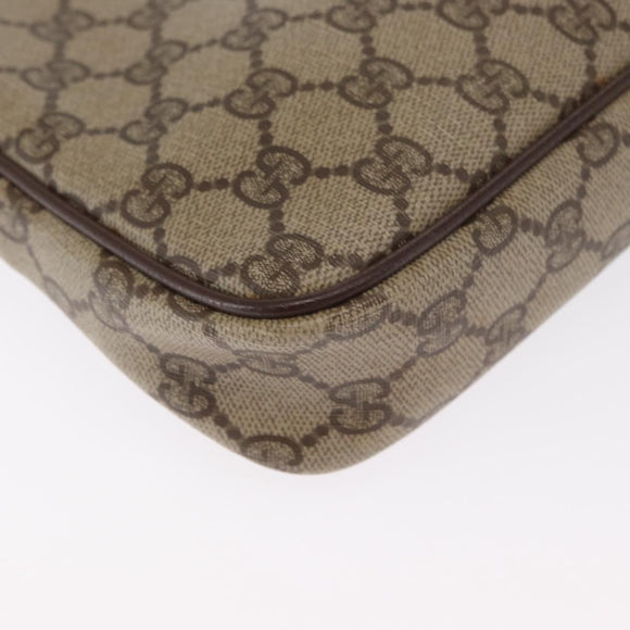GUCCI GG Supreme Shoulder Bag PVC Beige Gold 97 02 068 Auth ep13164