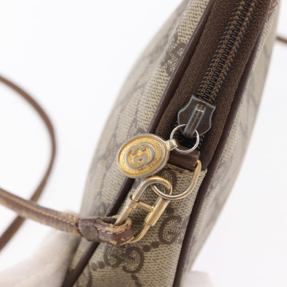 GUCCI GG Supreme Shoulder Bag PVC Beige Gold 97 02 068 Auth ep13164