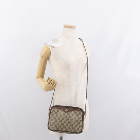 GUCCI GG Supreme Shoulder Bag PVC Beige Gold 97 02 068 Auth ep13164