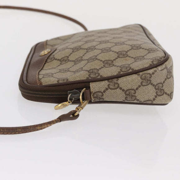 GUCCI GG Supreme Shoulder Bag PVC Beige Gold 97 02 068 Auth ep13164