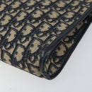 Christian Dior Trotter Canvas Shoulder Bag Navy Gold Auth ep13166-9