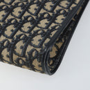 Christian Dior Trotter Canvas Shoulder Bag Navy Gold Auth ep13166-15