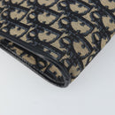 Christian Dior Trotter Canvas Shoulder Bag Navy Gold Auth ep13166-16