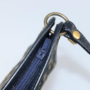 Christian Dior Trotter Canvas Shoulder Bag Navy Gold Auth ep13166-10