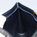 Christian Dior Trotter Canvas Shoulder Bag Navy Gold Auth ep13166-18