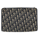Christian Dior Trotter Canvas Shoulder Bag Navy Gold Auth ep13166-2