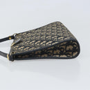 Christian Dior Trotter Canvas Shoulder Bag Navy Gold Auth ep13166-4