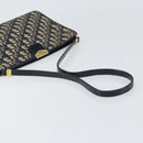 Christian Dior Trotter Canvas Shoulder Bag Navy Gold Auth ep13166-7