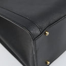 GUCCI Bamboo Hand Bag Leather Black Gold 002 1186 0260 Auth ep13167-14