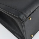 GUCCI Bamboo Hand Bag Leather Black Gold 002 1186 0260 Auth ep13167-16