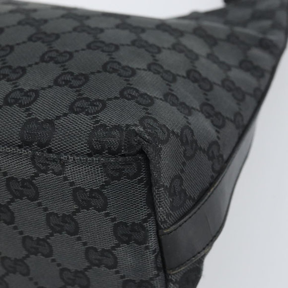 GUCCI GG Canvas Hand Bag Black Silver 000 0602 Auth ep13168