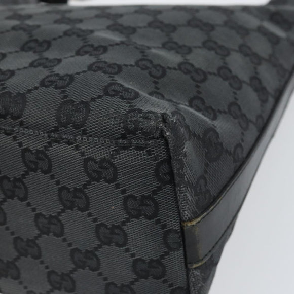 GUCCI GG Canvas Hand Bag Black Silver 000 0602 Auth ep13168