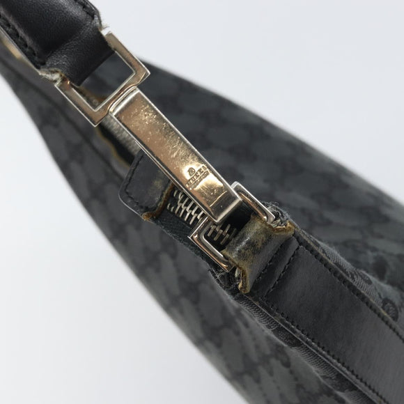 GUCCI GG Canvas Hand Bag Black Silver 000 0602 Auth ep13168