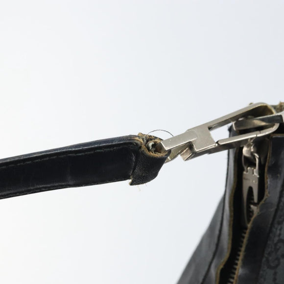 GUCCI GG Canvas Hand Bag Black Silver 000 0602 Auth ep13168